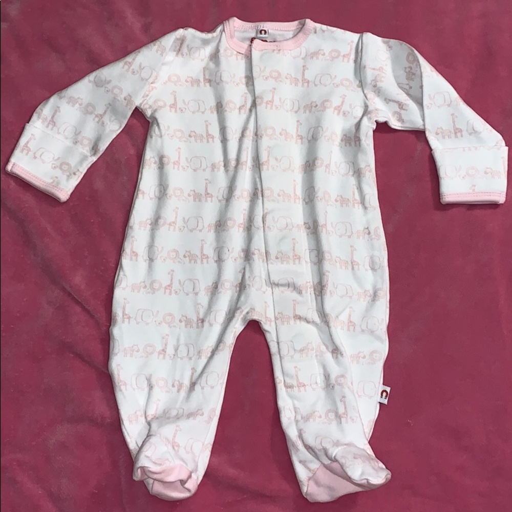 Magnetic close footed pajamas 3 months